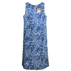 Rip Skirt Hawaii Camo Blue Floral Midi Dress Size XS Sleeveless Vacation New Tag